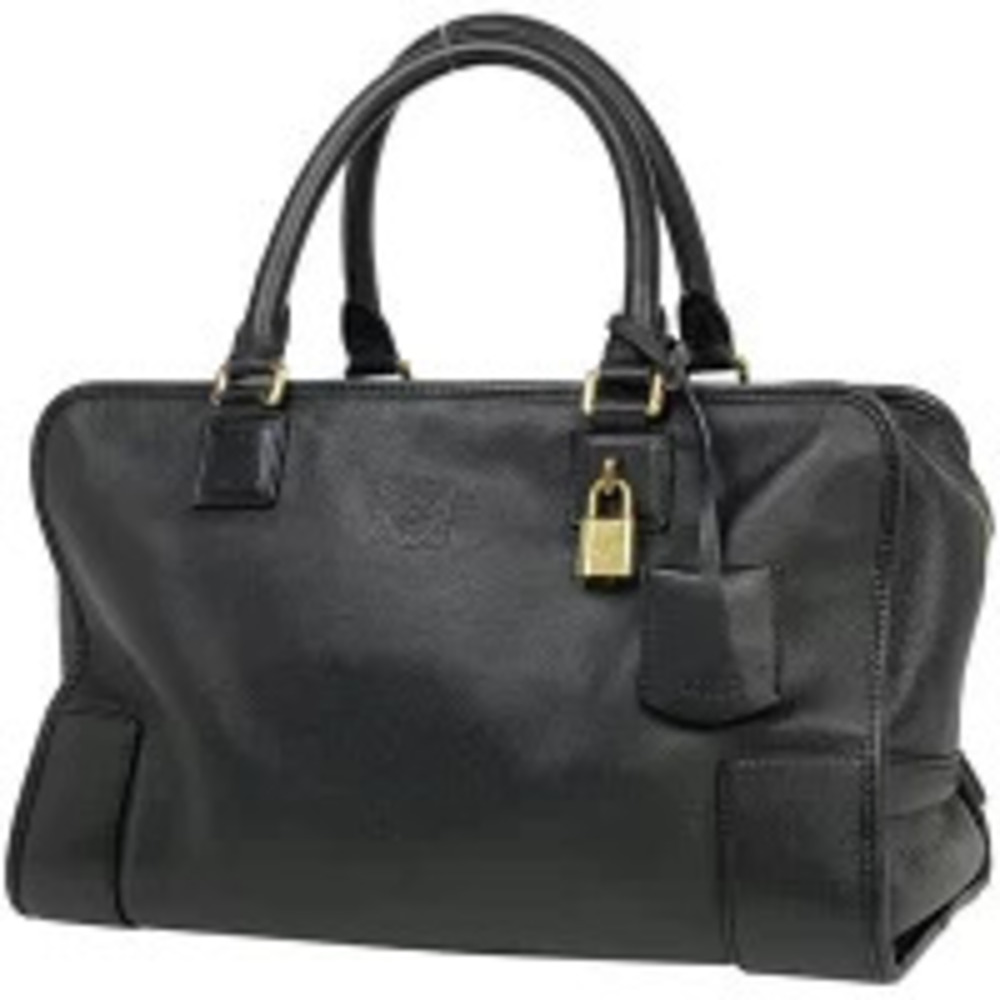 Loewe Amazona Anagram Handbag Leather Black